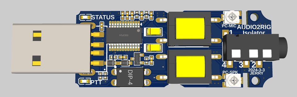 Digital modes interface for amateur radio with built-in audio codec Vox ...