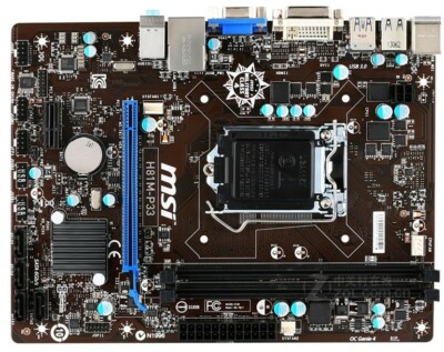 MSI H81M-P33 Motherboard LGA 1150 DDR3 DVI VGA