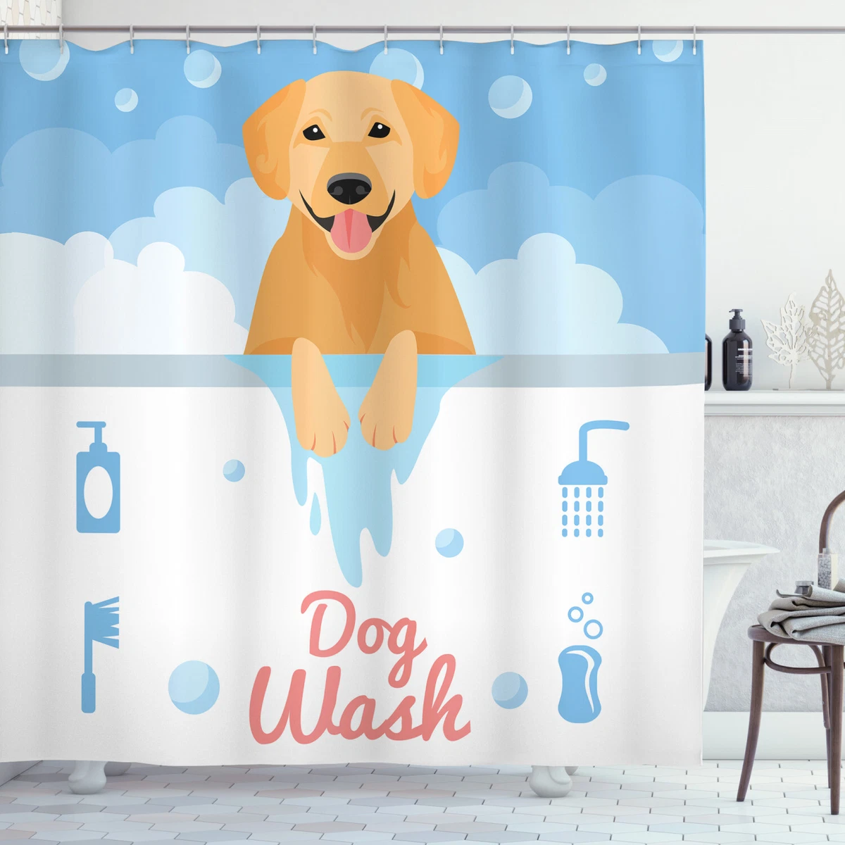 Dog shower curtains deals