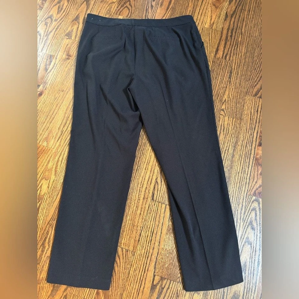 Investments II Women’s Plus Size Black Dress Pants w/ White Polka Dots-size 16W - Image 2 of 4