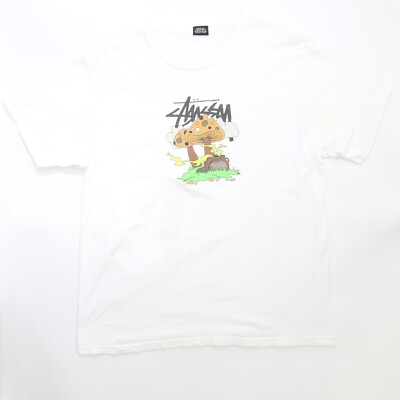 Stussy Mushroom T-Shirt Size Large White | eBay