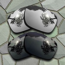 US Silver Grey Black Polarized Lenses Replacement For-Oakley Holbrook Mix