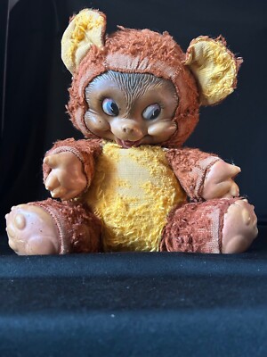 Vintage Kewpie Gund Rubber Face Hands & Feet Teddy Bear Plush Doll Figure
