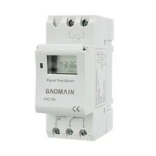 Baomain THC15A AC 110V Digital LCD Power Programmable Timer Time Switch Relay