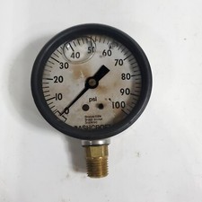 Ashcroft 100 psi Glycerin Filled Pressure Gauge 2-3/4" Dia. 1/2" NPT