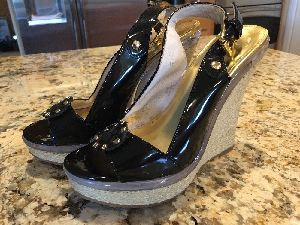 Michael Kors Espadrille Wedge Heels Shoes Sandles Peep Toe