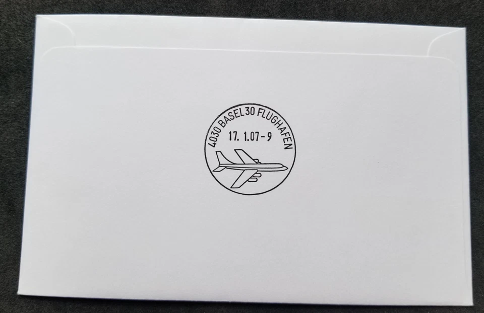 Hungría Suiza Primer Vuelo Budapest - Basilea 2007 Cubierta de Avión (FDC) Foto 2 de 4