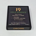 Checkers (Atari 2600) Tele-Games Text Label CLEANED & TESTED