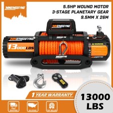 Electric Winch 13000lb Synthetic Rope 12v Towing Truck Winch Trailer 4wd Offroad