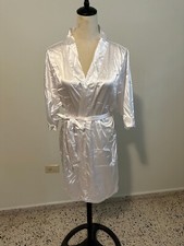 Bride white satin robe size S/M