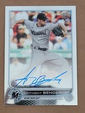 Anthony Bender 2022 Topps Chrome Rookie Autograph Baseball Card RA-AB