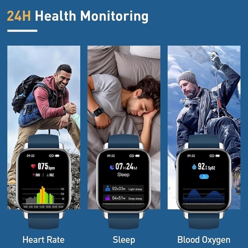 2025 Smart Watch For Men/Women, Waterproof Smartwatch Bluetooth iPhone Samsung - Picture 4 of 6
