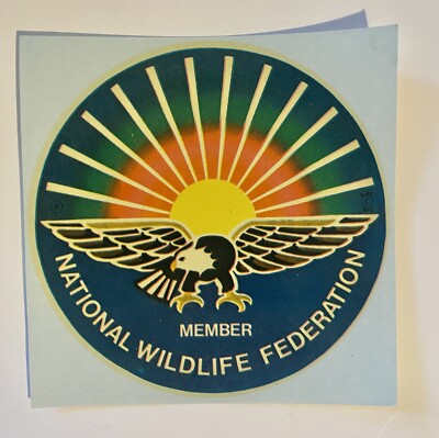 Vintage NOS 1972 National Wildlife Federation Member 3.5'' Water Decal USA