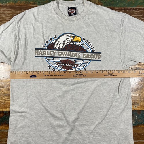 Vintage Harley Davidson Shirt Mens XL Single Stitch 90s USA NorthEast Rally 94' - Picture 15 of 19