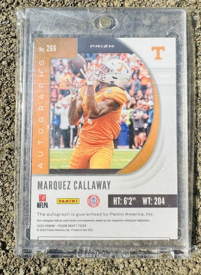 2020 Marquez Callaway Panini Prizm Draft Picks “Blue” Auto RC #266 - Image 3 of 4