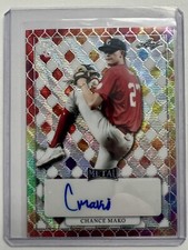 2022 Leaf Perfect Game Chance Mako Burst Wave Auto Proof 1/1 NC State