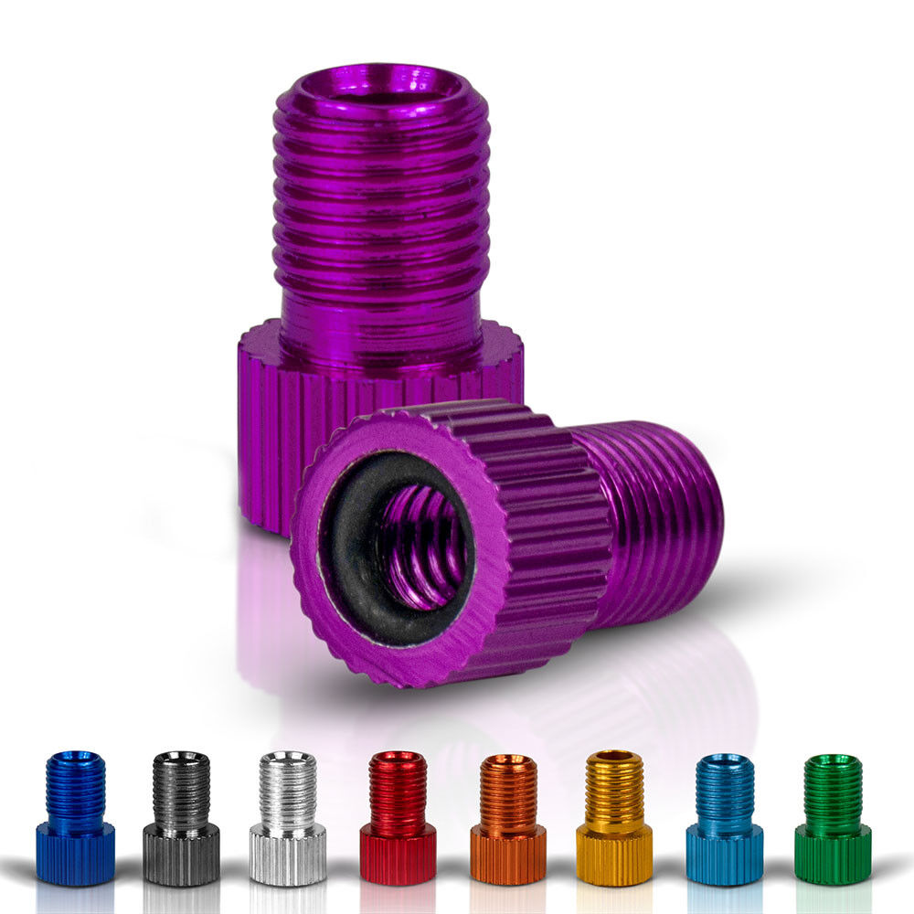 2x bicycle valve adapter from DV SV to car valve - automotive pump AV COLOR - Picture 12 of 32