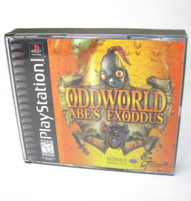 Oddworld: Abe's Exoddus PlayStation PS1 Game Discs broken case Tested NO MANUAL