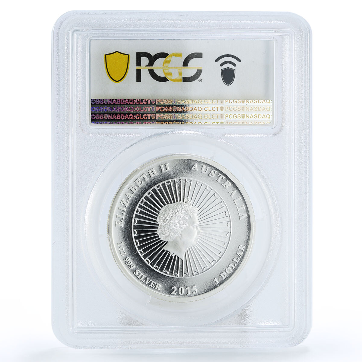 Australia 1 dollar White Mother of Pearl Shell PR70 PCGS silver