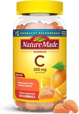 Nature Made Vitamin C 250 mg Per Serving Gummies, Dietary Supplement, 150 Count.