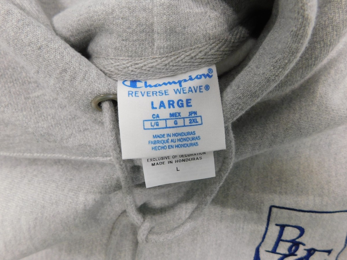 Champion Reverse Weave Hoodie Sweatshirt Large Gray EUC! B&E