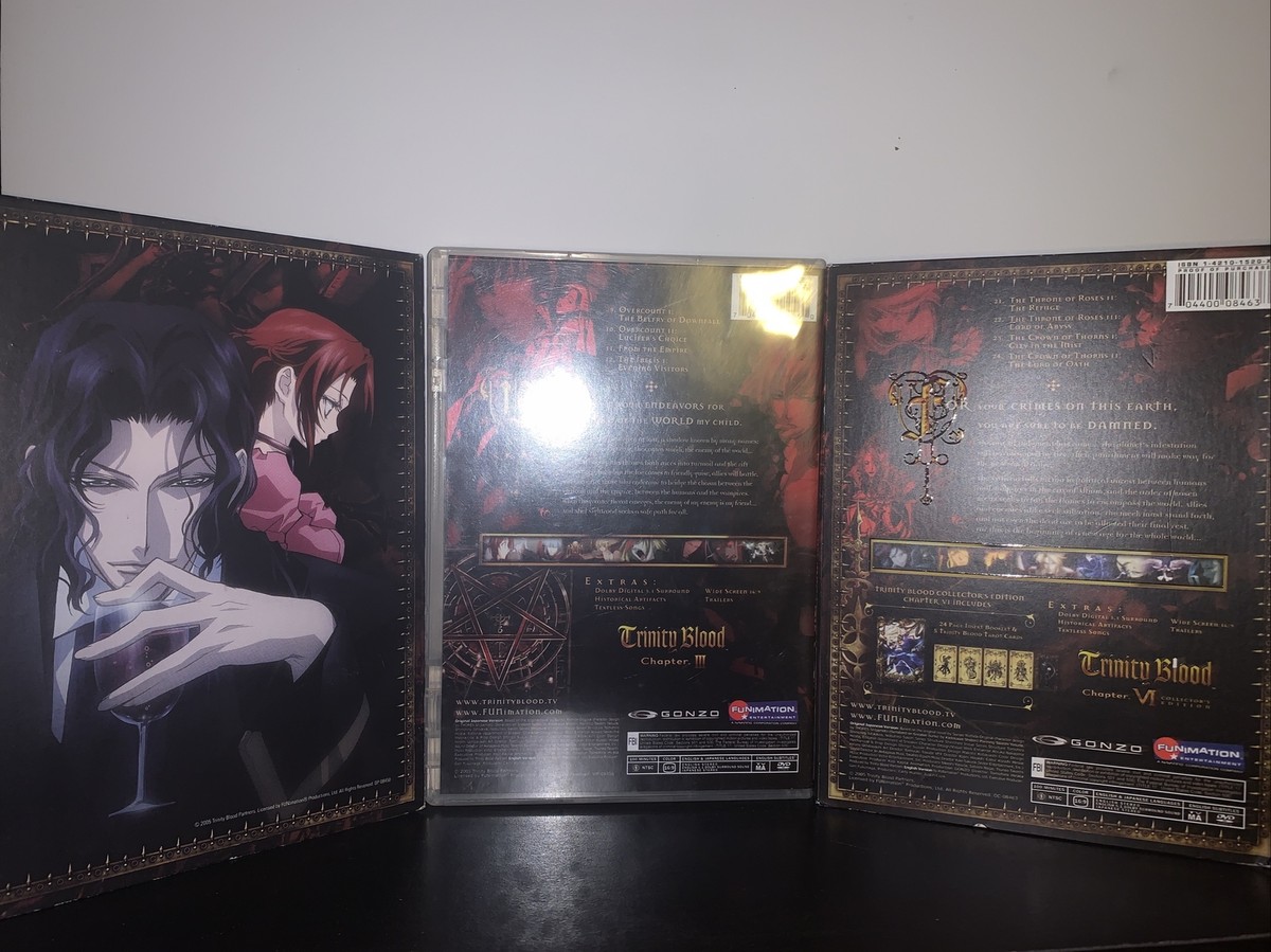 Trinity Blood Chapters I, III, And VI collector's edition DVDs
