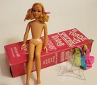 Vintage 1969 Skipper Doll with Original Trade In Box by Mattel/Barbie, Swimsuit+