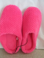 Brand New Pink Fluffy Slippers-Size 8-9- Womens