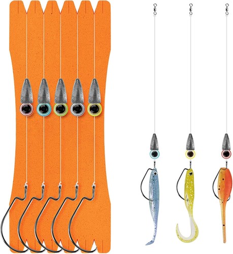 Assist Hooks For Jigging - Slow/Fast Jigs Fishing Hooks, 3 Pcs, Size 2/0-3, Glow Green, High Carbon Steel - View #3