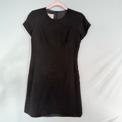 EUC Tara Jarmon Structured Mini Dress | Size 38 | Black Classic
