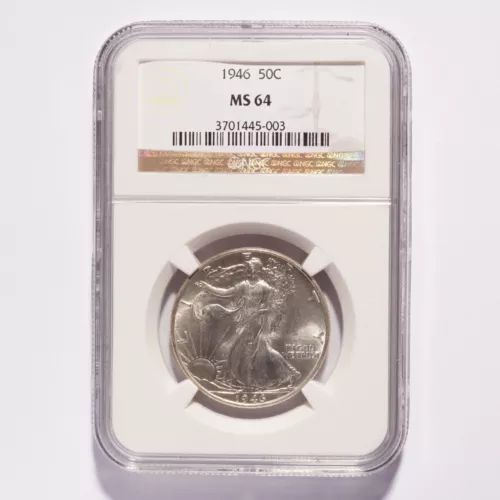1946 Liberty Walking Silver Half Dollar NGC MS64