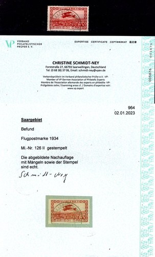 Saar 126II REISSUE used Controlled 1100EUR (L5590)