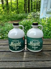 2 Half Gallons Of Pure Vermont Maple Syrup Grade A Dark