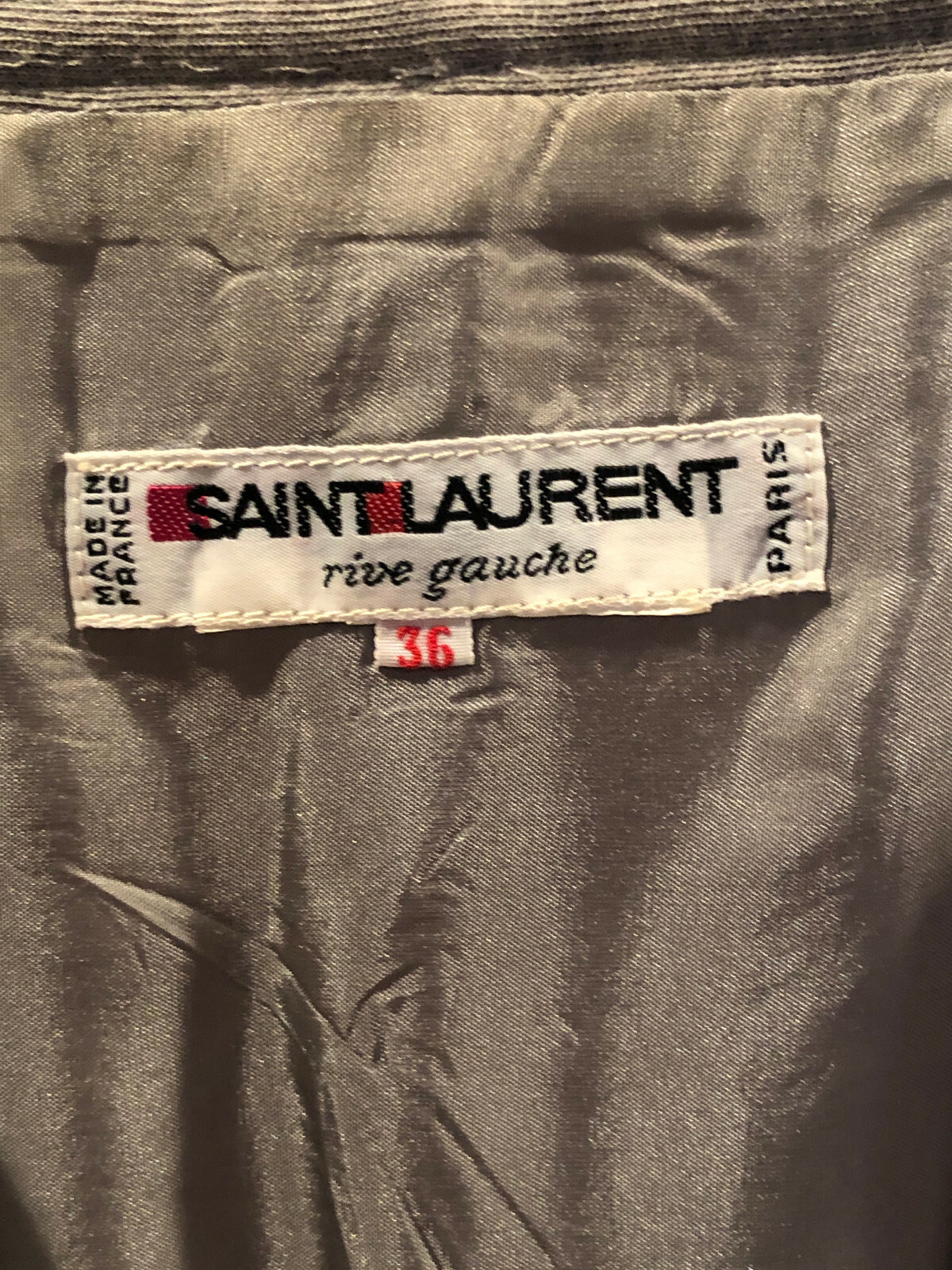 Gonna Vintage YSL Yves Saint Laurent Rive Sinistra Grigia Autunno Inverno 1987 1988