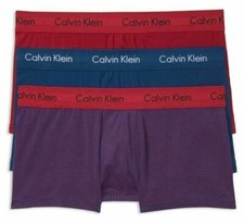 Calvin Klein Men's 3-Pack Cotton Stretch Low Rise Trunks Assorted Size XL