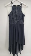 Womens Extraordinary Black Formal Style Dress Hi Lo Size 3