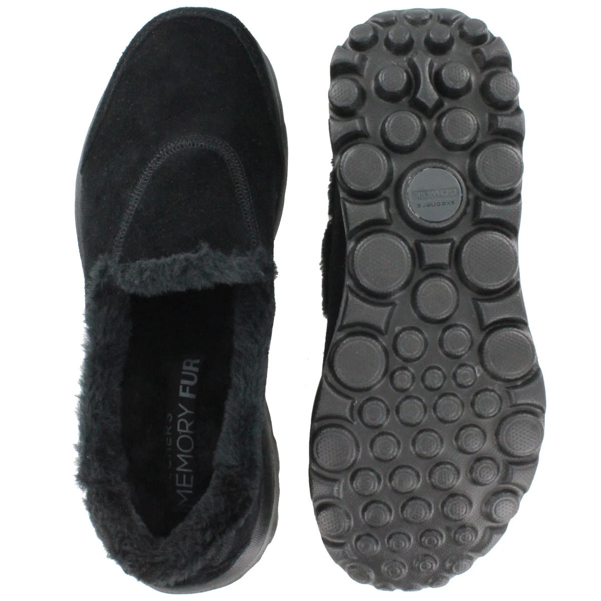 Reconocimiento Persona con experiencia Favor NEW SKECHERS 13764 GO WALK SNUG BLACK FUR Memory Foam SLIPPER SHOES 6 Run  Small | eBay