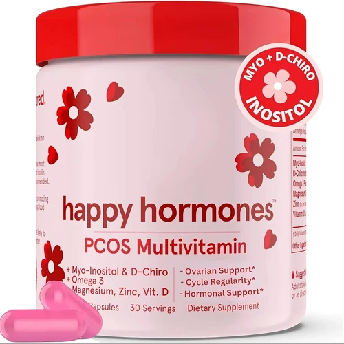 MYO-D CHIRO HAPPY HORMONES Multivitamin for Women - 30 Servings, Inositol & D-Ch
