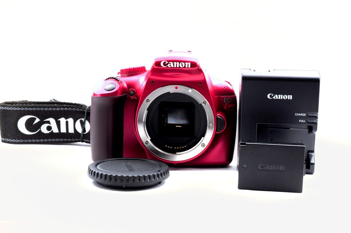 Canon EOS Kiss X50 (Rebel T3/1100D) 12.2MP DSLR Red Body