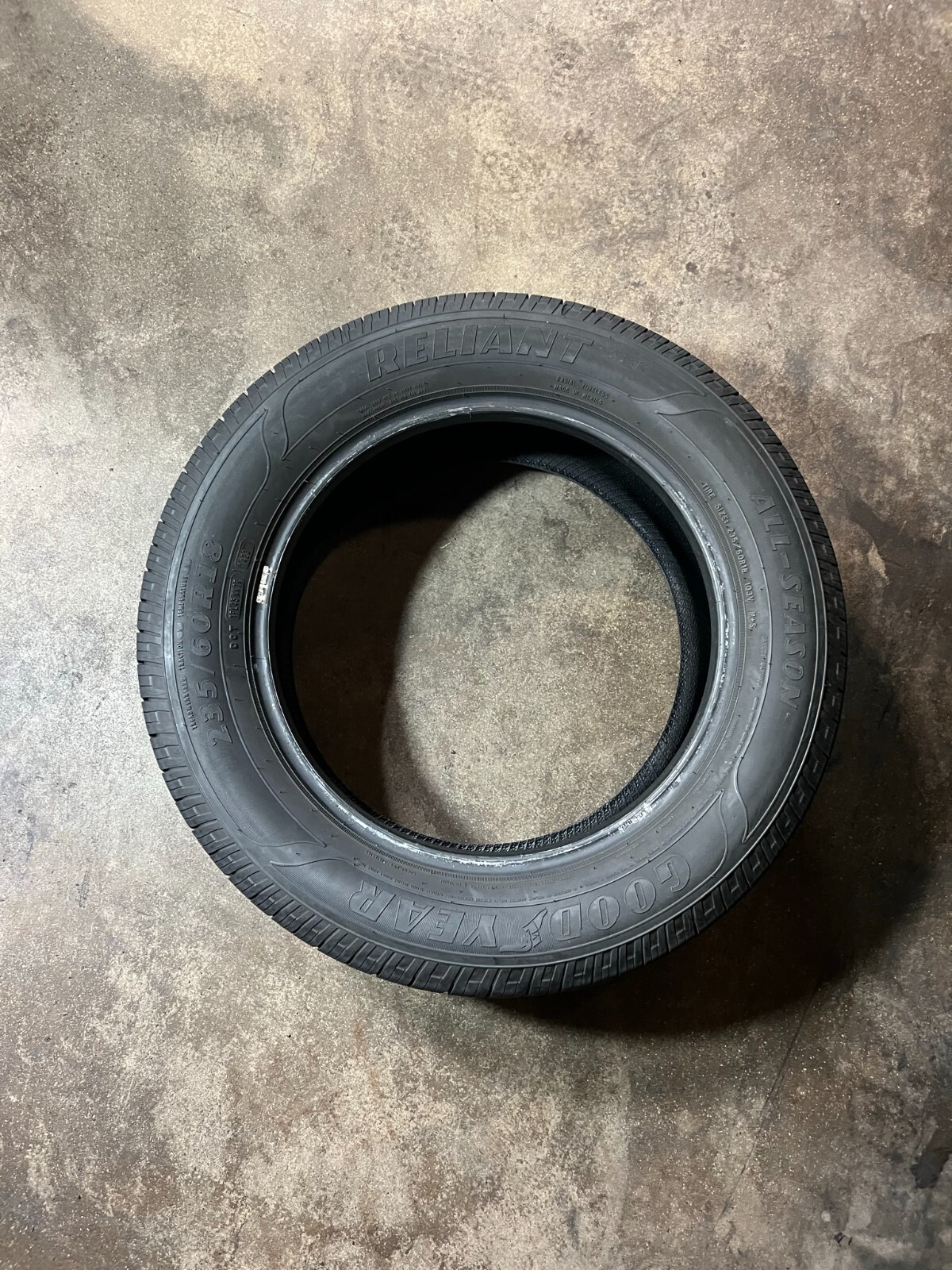 Set of 2 Used 235/60R18 Goodyear Reliant Allseason 103V 10/32 eBay