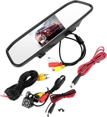 Rückfahrkamera Spiegel, Auto HD Rückspiegelmonitor, 4,3-Zoll Auto HD Rückspiegel