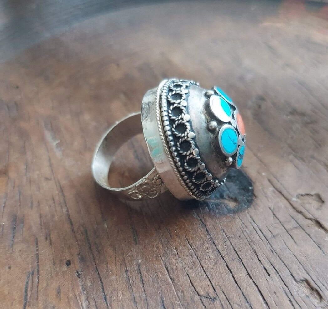 Poison Silver Locket Ring - image 1