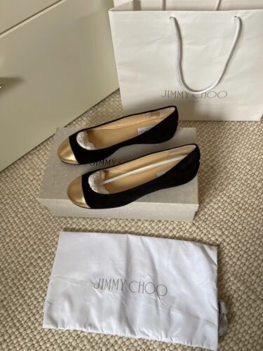 Original Jimmy Choo Ballerinas Black/Gold - Bild 4 von 15