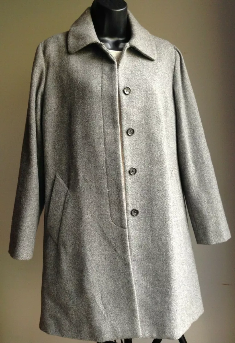 Banana republic grey wool best sale coat