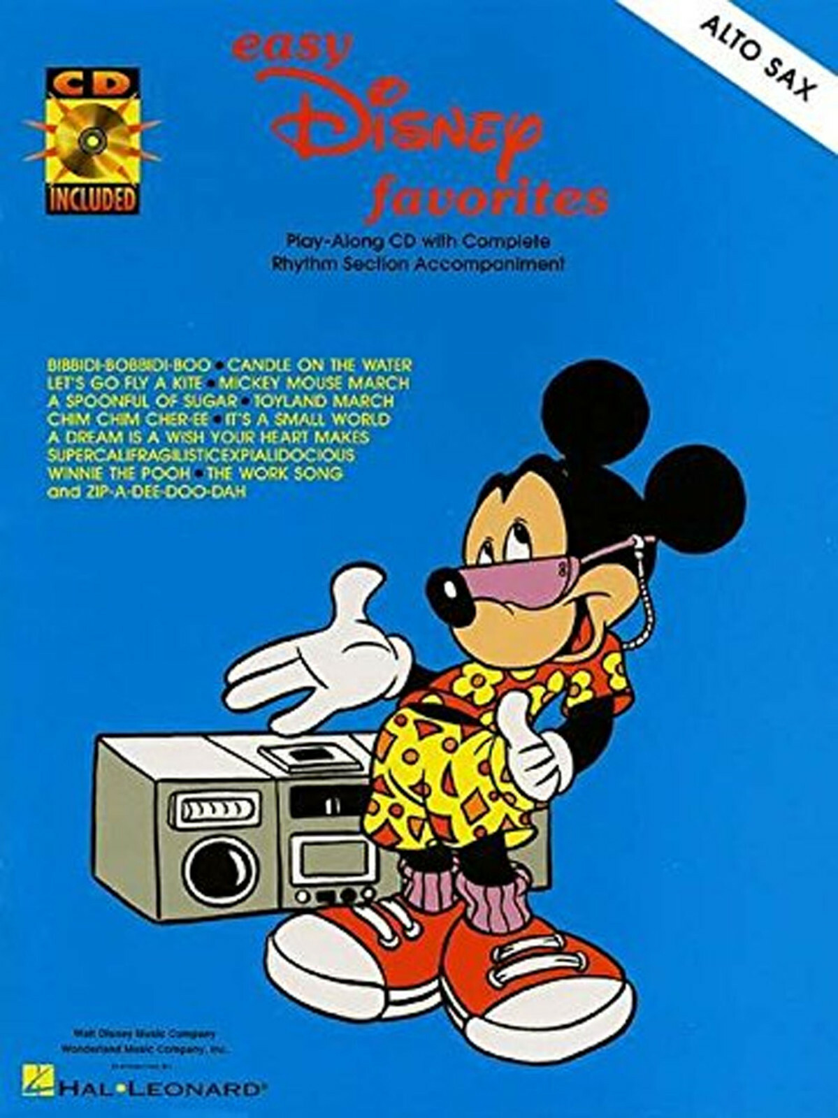 Easy Disney Favorites Alto Saxophone Film Tunes Music Book & Playalong CD!!