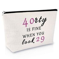 Sfodiary 40th Birthday Gifts for Women Makeup Bag 40 Year Old Birthday Gifts ...