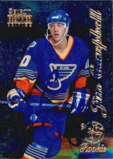 Jim Campbell Signed Auto 1996-97 Pinnacle Select Rookie card St Louis Blues. rookie card picture