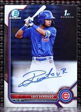 LUIS VERDUGO  -  2022 BOWMAN CHROME PROSPECT AUTOGRAPH #CPALV