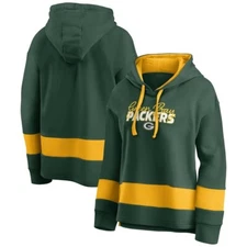Green Bay Packers NFL Women's Halftime Fleece Hoodie Sweatshirt NWT