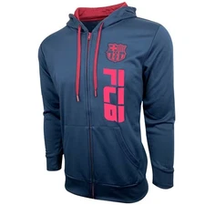 Official HKY Sportswear Barcelona Full Zip Hoodie - Licensed FCB